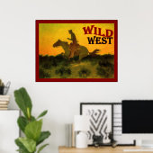Wild West ~ Poster vintage (Bureau à domicile)