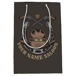Wild West Revolver Hoefijzer Western Cowboy Saloon Medium Cadeauzakje