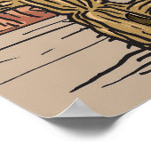 Wild West Rodeo baby shower welkomstbord Poster (Hoek)