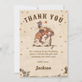 Wild West Rodeo Cowboy Carte de remerciements d'an (Devant)