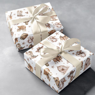 Wild West Rodeo Cowboy Inpakpapier Vel