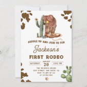 Wild West Rodeo Cowboy Invitation d'anniversaire (Devant)