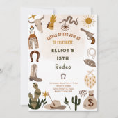 Wild West rodeo cowboy Kaart (Voorkant)