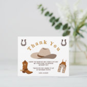 Wild West Rodeo Cowboy Merci Cartes (Debout devant)