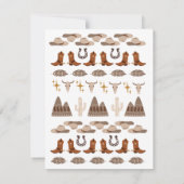 Wild West Rodeo Cowboy Merci Cartes (Dos)