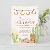 Wild West Rodeo Invitation d'anniversaire ・ Cowgir (Debout devant)