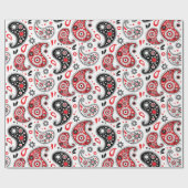 Wild West Rodeo Kerstmis Bandana Paisley Pattern Cadeaupapier (Vlak)