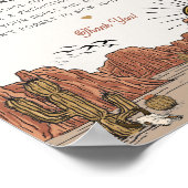 Wild West Rodeo tijd capsule verjaardag party teke Poster (Hoek)