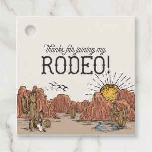 Wild West Rodeo Verjaardagsfeestje Cirkel Favor Bedankjes Labels