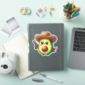 Wild West Sheriff Avocado - Schattige & moedig Sticker (iPad Cover)