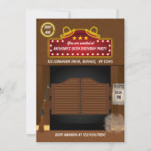 Wild West Theme Neon Anniversaire invitation (Devant)