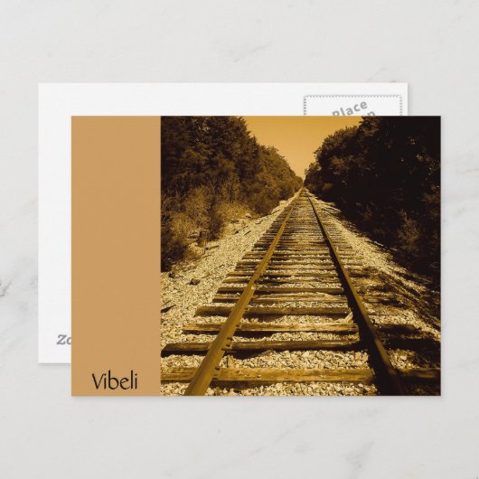 Wild West Train Track Post Card van Vibeli Briefkaart (Voorkant / Achterkant)