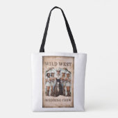 Wild West Wedding Crew Bride Canvas tas (Achterkant)