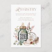 Wild West Western Baby shower QR Code Registry Informatiekaartje (Voorkant)