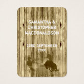 Wild West western mariage faveur merci tag (Devant)