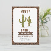 Wild West Western Verjaardagsfeest Kaart (Staand voorkant)
