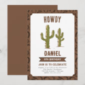 Wild West Western Verjaardagsfeest Kaart (Voorkant / Achterkant)