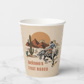 Wild West Westerne Cowboy Verjaardag Papieren Cups Papieren Bekers (Achterkant)