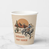 Wild West Westerne Cowboy Verjaardag Papieren Cups Papieren Bekers (Voorkant)