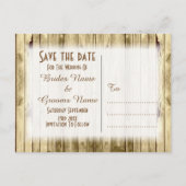 Wild west westerne ranch thema de datum opslaan aankondigingskaart (Achterkant)