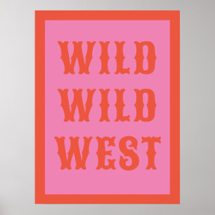 Wild West Westerne Typografie Ranch cabine Poster