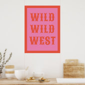 Wild West Westerne Typografie Ranch cabine Poster (Keuken)