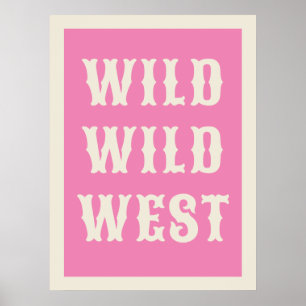Wild West Westerne Typografie Ranch cabine Poster