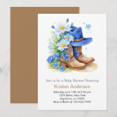 Wild West Whimsy Baby shower Kaart (Voorkant / Achterkant)