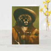 Wild West Wolf Dans Les Cartes De Voeux (Fleur jaune)