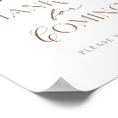 Wild Western Baby Boy Shower Dank u voor uw gunstt Poster (Hoek)