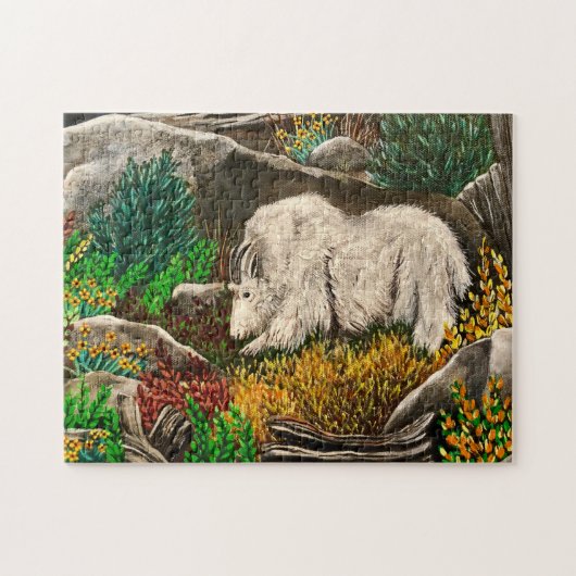Wild White Goat Puzzle Legpuzzel (Horizontaal)