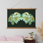Wild White Rambling Rozen Floral Abstract Hangend Wandkleed (Slaapkamer)