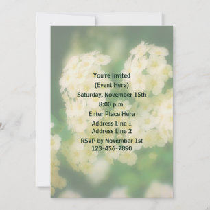 Wild White Rambling Rozen Floral Party Kaart