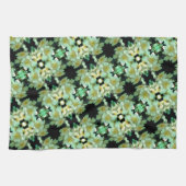 Wild White Rambling Rozen Floral Pattern Theedoek (Horizontaal)