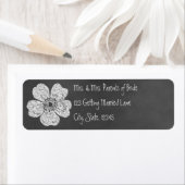 Wild White Roses Chalkboard Avery Label (Insitu)