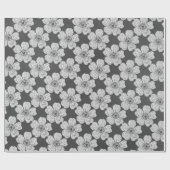 Wild White Roses Chalkboard Cadeaupapier (Vlak)