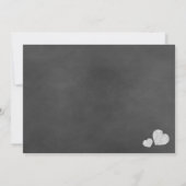 Wild White Roses Chalkboard Wedding Invitation Kaart (Achterkant)