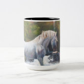 Wild White Stallion Coffee Mok (Center)