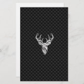 Wild White Tail Deal on Carbon Fibre Style Print Briefpapier (Voorkant / Achterkant)