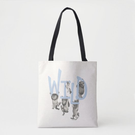 WILD | Wilde dingen en Max - Blauw Draagtas (Voorkant)