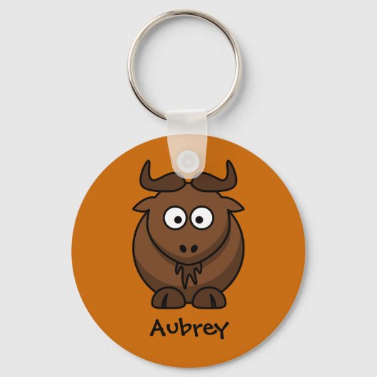 Wild wildebeest sleutelhanger (Voorkant)