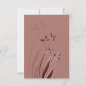 Wild & Wine-Stained Watercolor Floral RSVP Card (Dos)