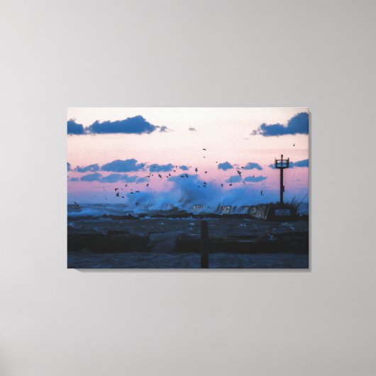 Wild Winter Waves Canvas Afdruk (Voorkant)