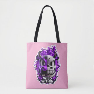 💀💜 Wild Within – Paarse Schedeltas 🔥👜 Draagtas