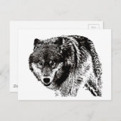 Wild Wolf Briefkaart (Voorkant / Achterkant)