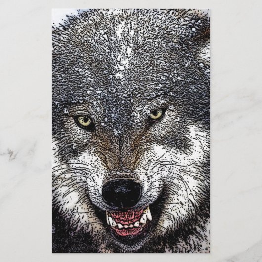 Wild Wolf Briefpapier (Voorkant)