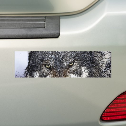 Wild Wolf Bumpersticker (Op auto)