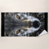 Wild Wolf Eyes Decor on Strandlaken (Voorkant)