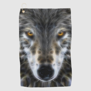 Wild Wolf Eyes Decor op Golfhanddoek