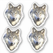 Wild Wolf Face Sticker (Voorkant)